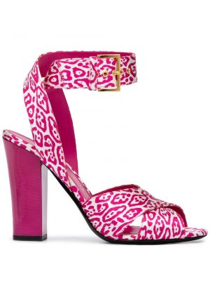 Sandalias con estampado leopardo Tom Ford rosa