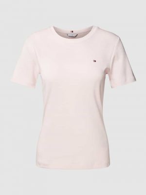 Koszulka w paski Tommy Hilfiger różowa