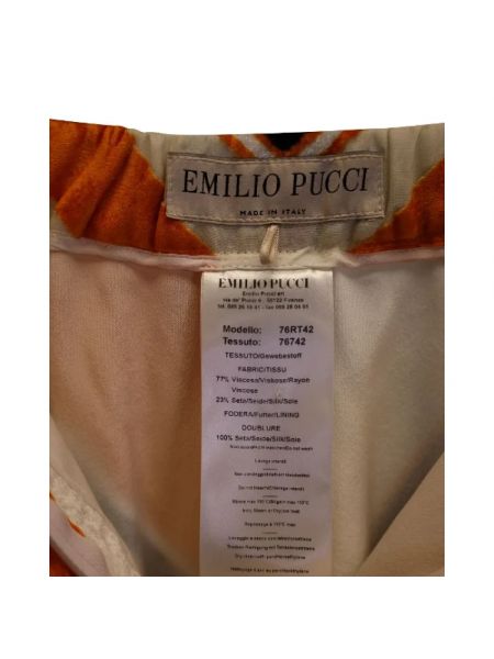 Falda de seda Emilio Pucci Pre-owned naranja