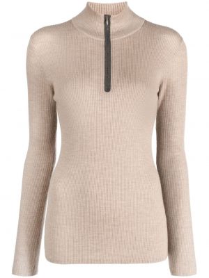 Trøje lynlås kort sweater Brunello Cucinelli