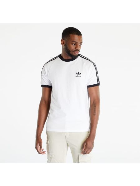 Pruhované tričko s krátkými rukávy Adidas Originals bílé