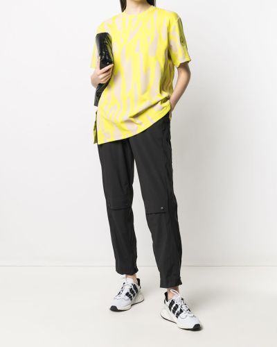 Camiseta con estampado con estampado abstracto Adidas By Stella Mccartney amarillo