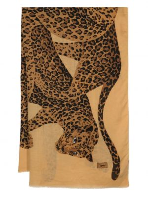 Fular cu imagine cu model leopard Saint Laurent Pre-owned