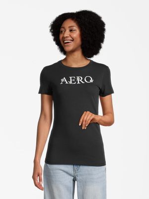 Marškinėliai Aéropostale juoda