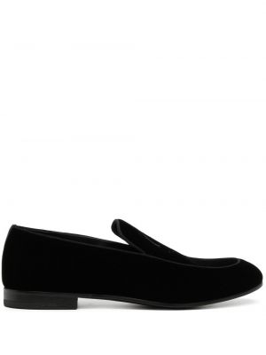 Brodert loafers Giorgio Armani svart