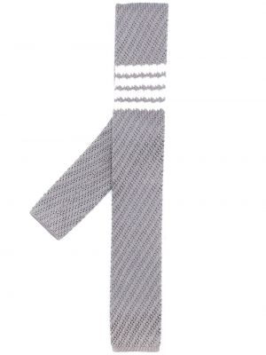 Krawat z jedwabiu Thom Browne, biały