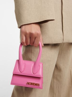 Bőr bevásárlótáska Jacquemus rózsaszín