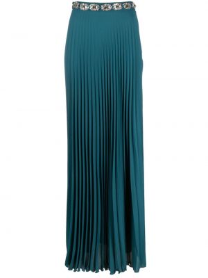 Plisovaná dlhá sukňa Elisabetta Franchi modrá