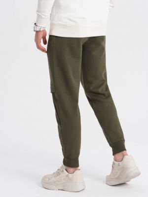 Teplákové nohavice na zips Ombre zelená