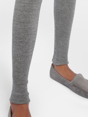 Leggings en laine Loro Piana gris