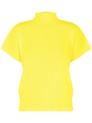 T-shirt pieghettato Pleats Please Issey Miyake giallo