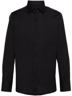 Βαμβακερό πουκάμισο Tom Ford μαύρο