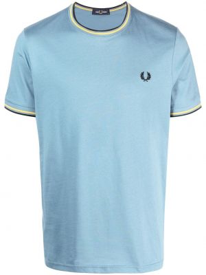 T-shirt med broderi Fred Perry blå