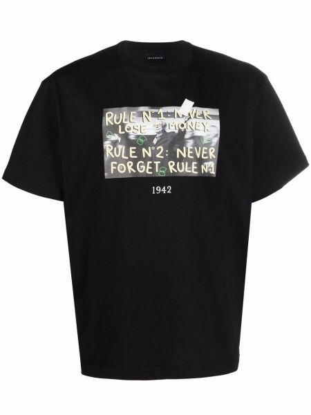 Camiseta con estampado Throwback. negro