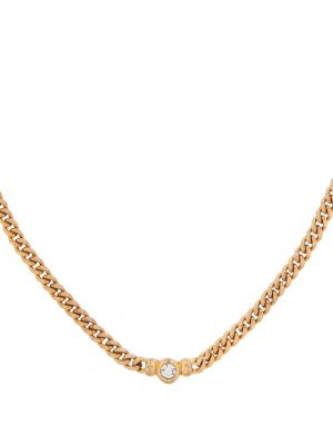 Naszyjnik z kryształkami Christian Dior złoty