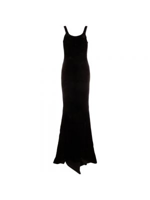 Czarna sukienka wieczorowa bez rękawów Saint Laurent