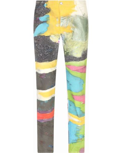 Pantalones rectos con estampado Dolce & Gabbana