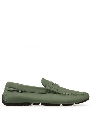 Pantofi loafer din piele Bally verde