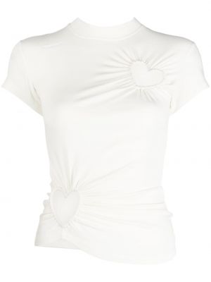 T-shirt de motif coeur Ambush blanc