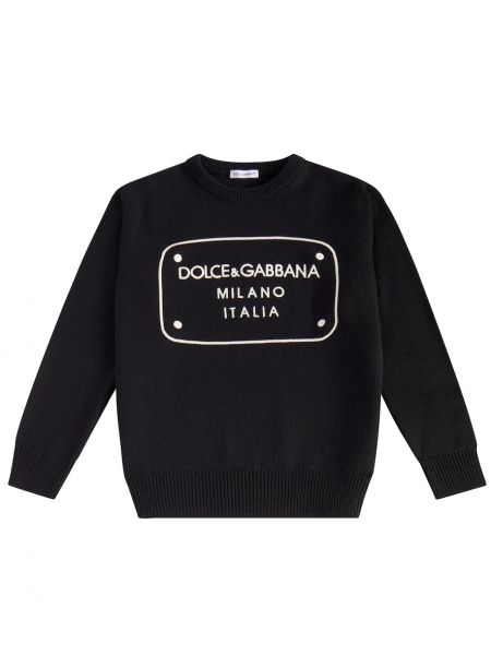 Uld striktrøje for piger Dolce&gabbana Kids sort