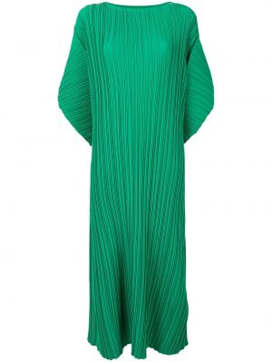 Платье летучая мышь плиссированное Bambah, зеленое