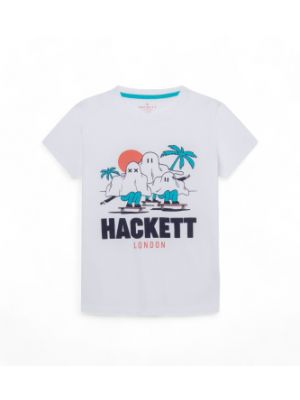T-shirt en coton Hackett London blanc
