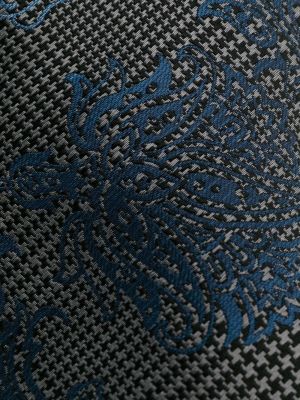 Corbata de seda de flores de tejido jacquard Etro negro