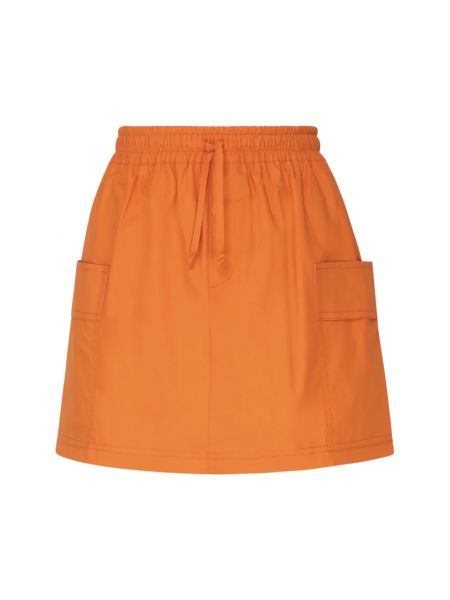 Mini spódniczka bawełniana Mariuccia Milano pomarańczowa