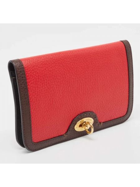 Bolso clutch de cuero retro Fendi Vintage rojo