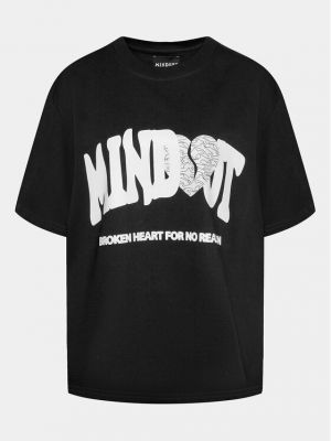 Priliehavé tričko so srdiečkami Mindout čierna