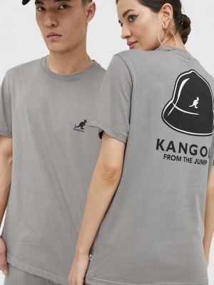 Серая хлопковая футболка Kangol