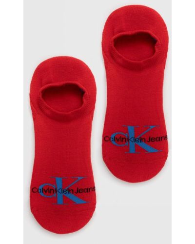 Чорапи Calvin Klein Jeans червено