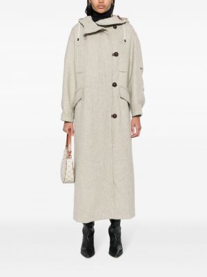 Kabát s kapucí Isabel Marant béžový