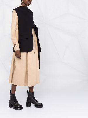 Asymetrická vesta s knoflíky Burberry černá