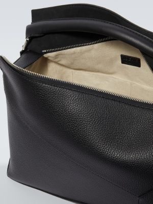 Δερμάτινη τσάντα shopper Loewe μαύρο