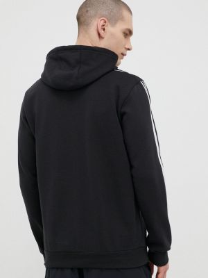 Mikina s kapucí s aplikacemi Adidas Performance černá