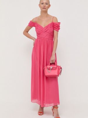 Selyem hosszú ruha Luisa Spagnoli rózsaszín