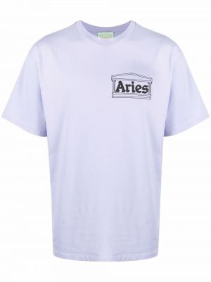 Camiseta con estampado Aries violeta