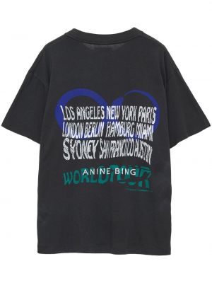 Marškinėliai Anine Bing juoda