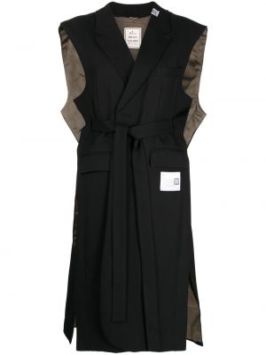 Палто без ръкави с v-образно деколте Maison Mihara Yasuhiro черно