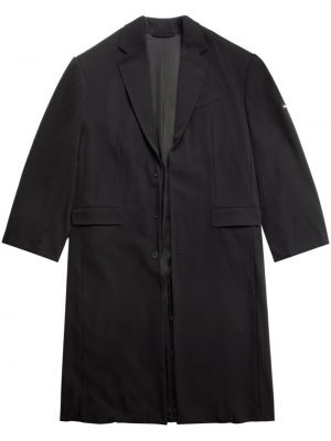 Vilnonis paltas oversize Balenciaga juoda