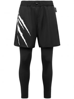 Sportovní kalhoty s potiskem Plein Sport černé