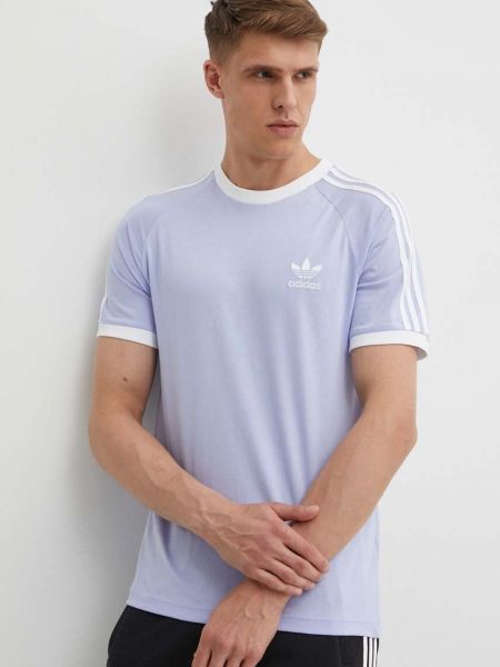 Bombažna majica Adidas Originals vijolična
