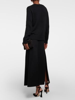 Haftowany sweter bawełniany Polo Ralph Lauren czarny
