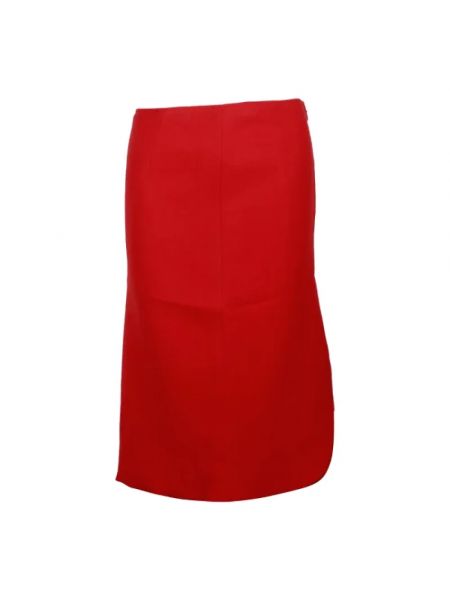 Spódnica wełniana retro Dior Vintage czerwona
