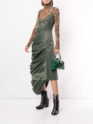 Asymetrické koktejlové šaty Y/project zelené