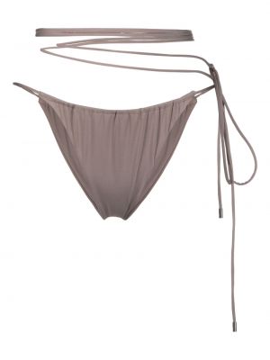 Bikini sznurowany koronkowy Saint Laurent brązowy