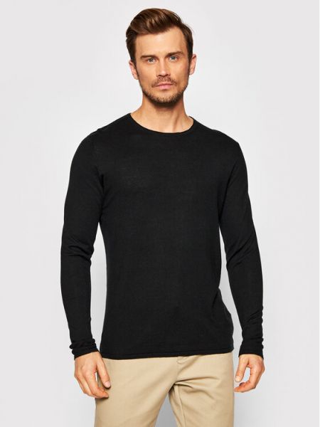 Sweter z lyocellu Selected Homme czarny