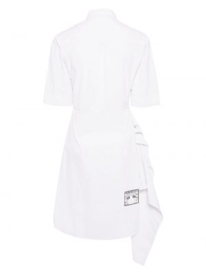 Sukienka koszulowa drapowana Pushbutton biała