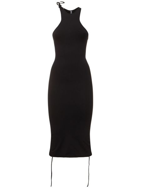 Vestido midi de tela jersey Andreadamo negro